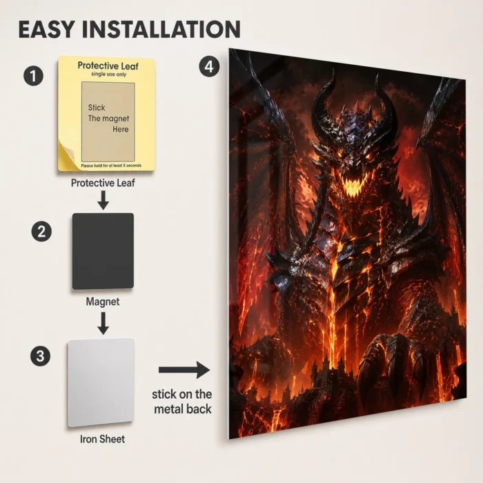 WOW Deathwing Metal Poster Wall Decor - Image 2