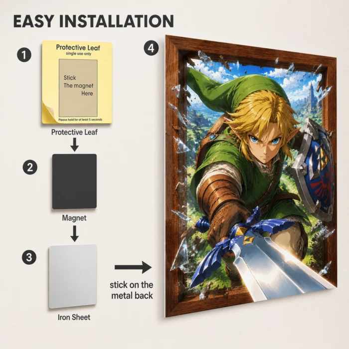 TLO Zelda Link Metal Poster Wall Decor - Image 2