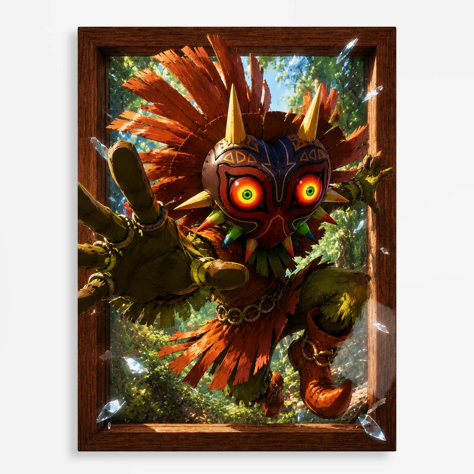 video game metal poster (227) s1 TLO Zelda Skull Kid Metal Poster Wall Decor - Image 1