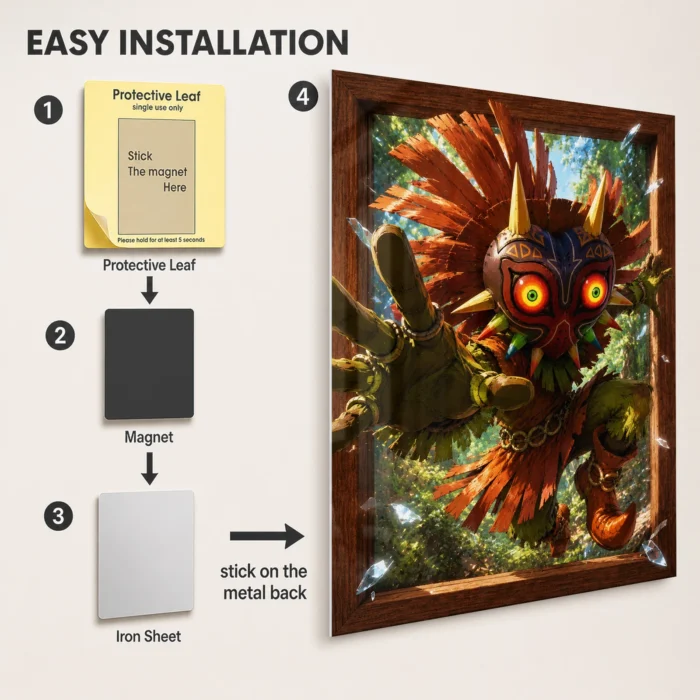 TLO Zelda Skull Kid Metal Poster Wall Decor - Image 2