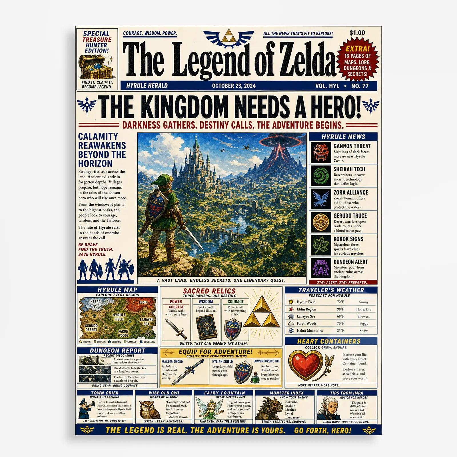 video game metal poster (228) s1 TLO Zelda Metal Poster Wall Decor - A - Image 1