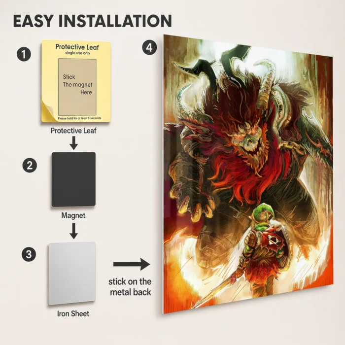 TLO Zelda Ganondorf Metal Poster Wall Decor - Image 2