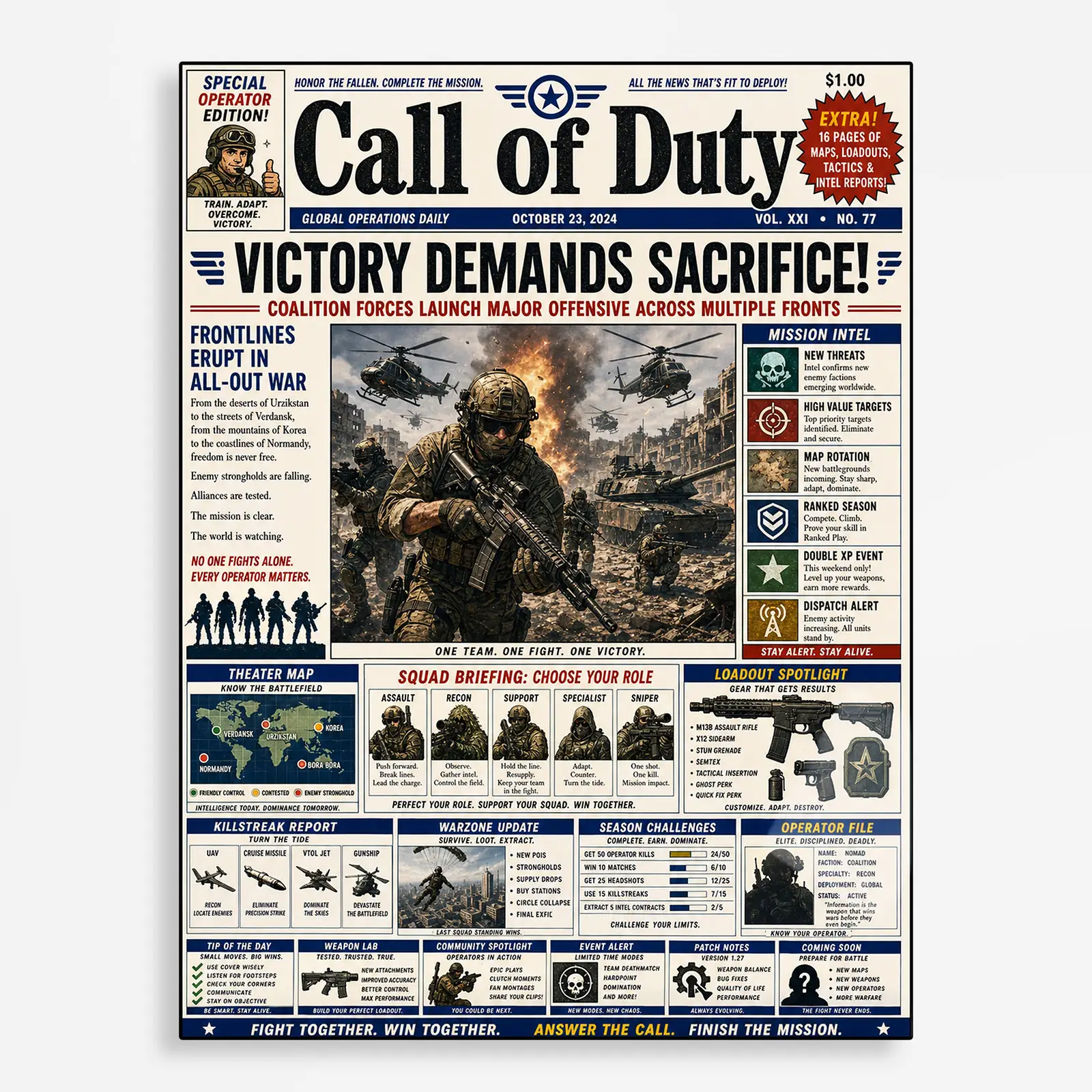 video game metal poster (23) s1 COD Metal Poster Wall Decor - A - Image 1