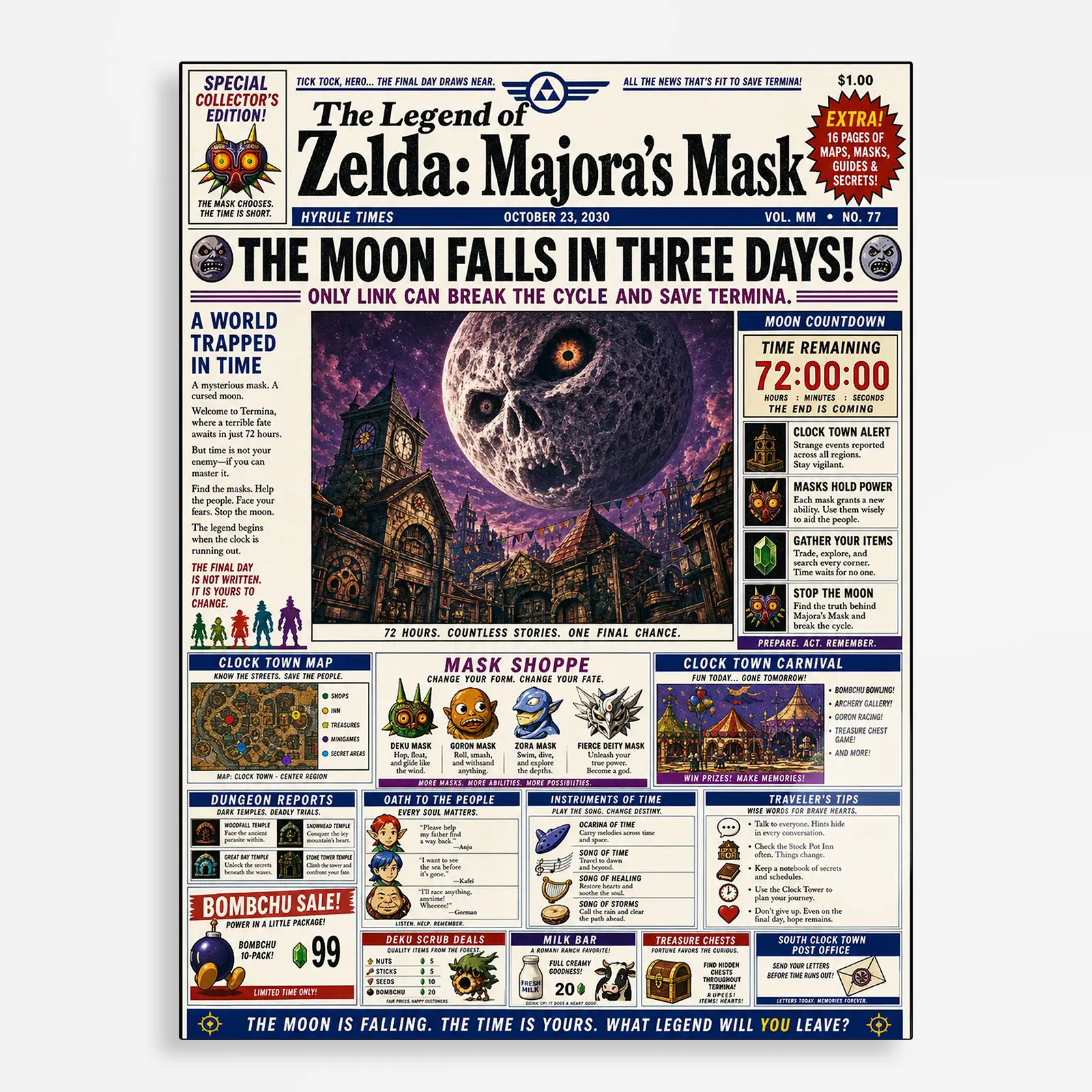 video game metal poster (231) s1 TLO Zelda Metal Poster Wall Decor - C - Image 1