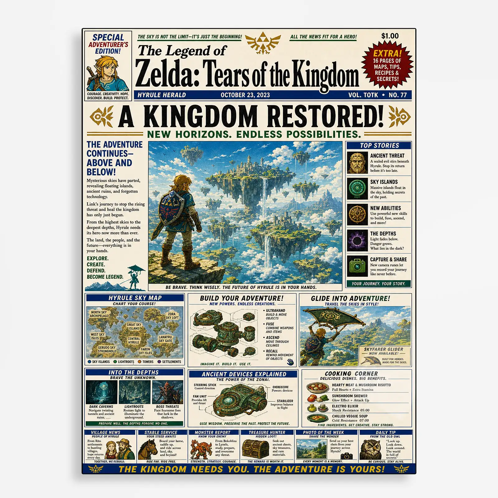 video game metal poster (233) s1 TLO Zelda Metal Poster Wall Decor - E - Image 1