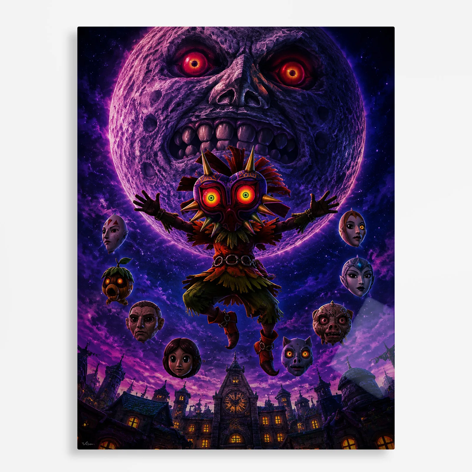 video game metal poster (236) s1 TLO Zelda Skull Kid Metal Poster Wall Decor - A - Image 1