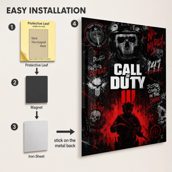 COD Metal Poster Wall Decor - B - Image 2