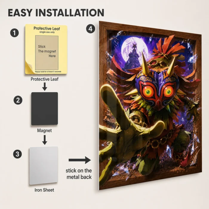 TLO Zelda Skull Kid Metal Poster Wall Decor - B - Image 2