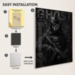 COD Ghost Metal Poster Wall Decor - A - Image 2