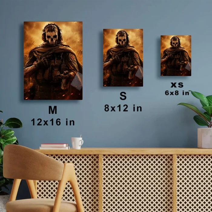 COD Ghost Metal Poster Wall Decor - C - Image 6
