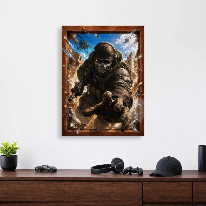 COD Ghost Metal Poster Wall Decor - D - Image 3