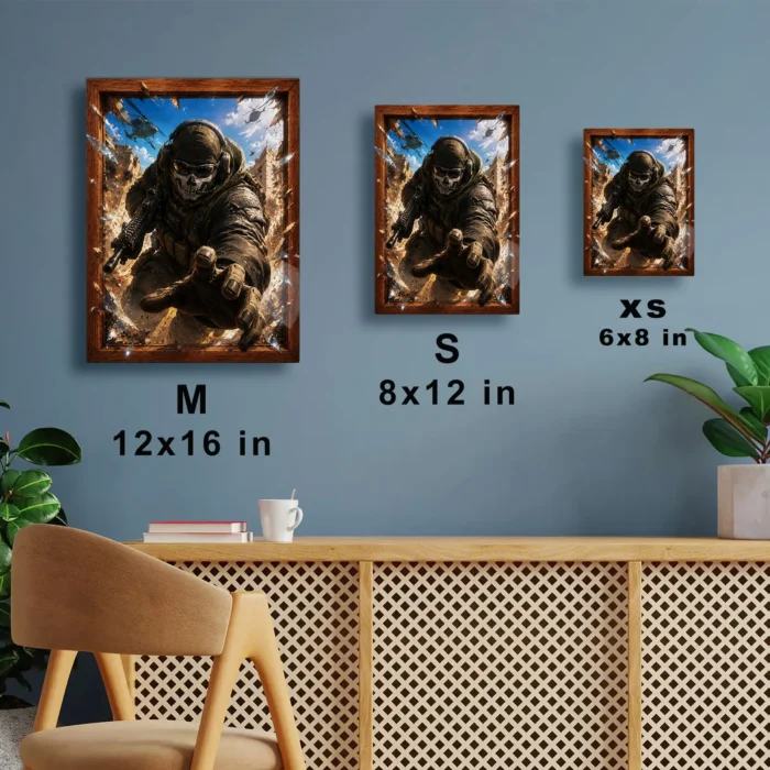COD Ghost Metal Poster Wall Decor - D - Image 6