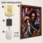 2077 Johnny Silverhand Metal Poster Wall Decor - Image 2