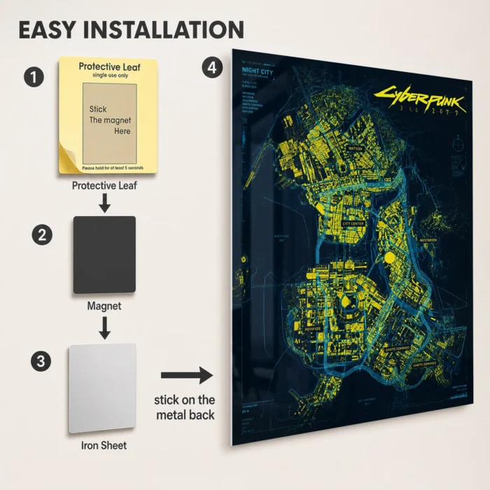 2077 Metal Poster Wall Decor - A - Image 2