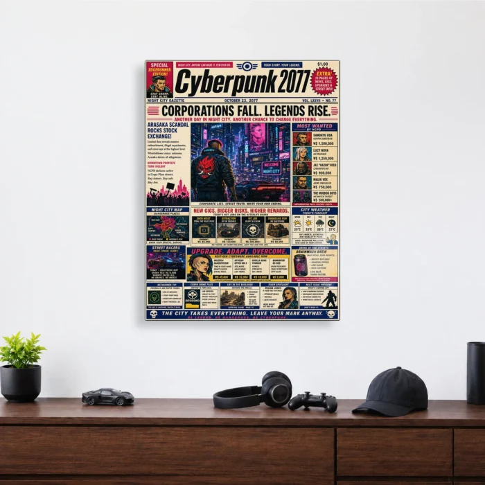 2077 Metal Poster Wall Decor - D - Image 3