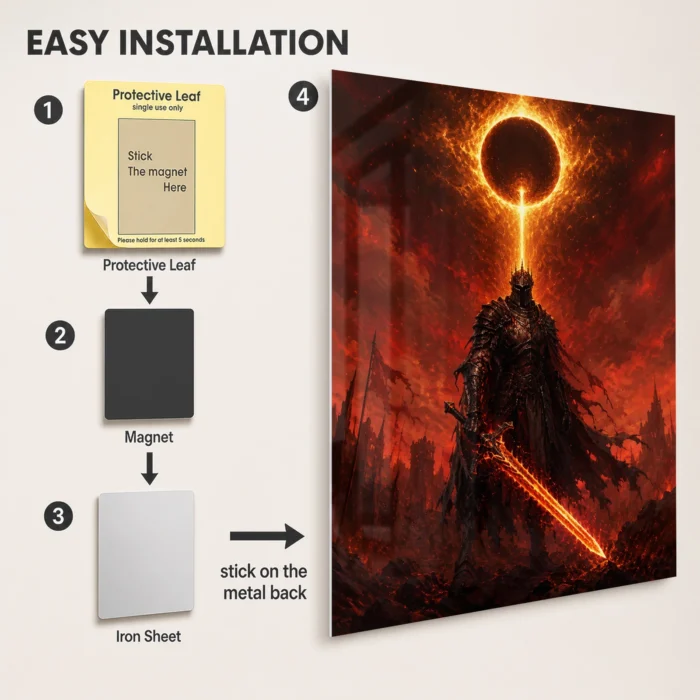 DS Soul of Cinder Metal Poster Wall Decor - Image 2