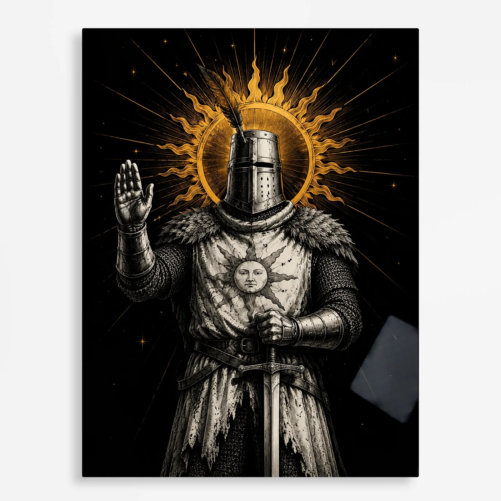 video game metal poster (49) s1 DS Solaire of Astora Metal Poster Wall Decor - Image 1