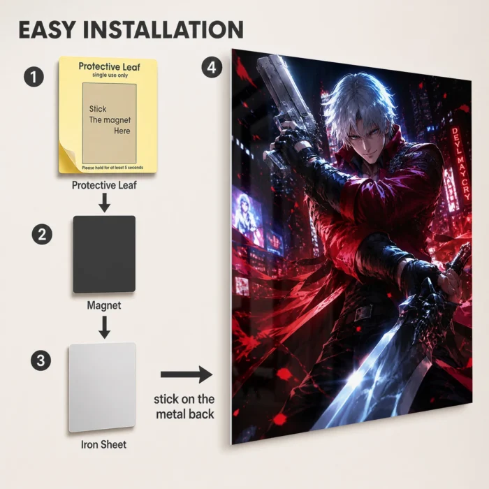 DMC Nero Metal Poster Wall Decor - Image 2