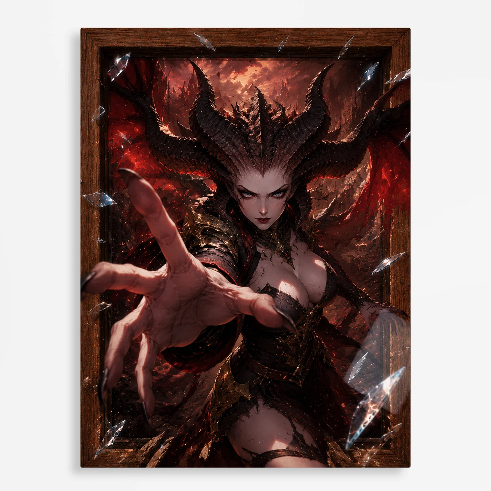 video game metal poster (55) s1 Dark Realm Lilith Metal Poster Wall Decor - Image 1