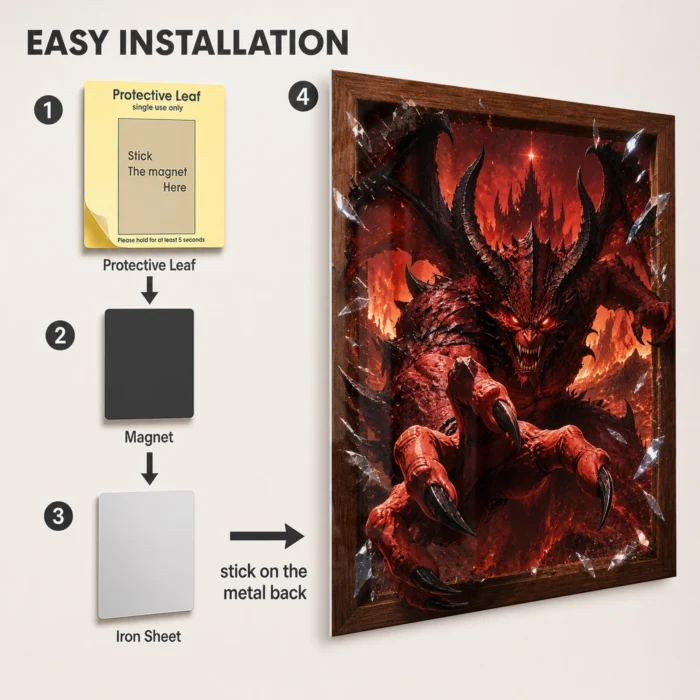 Dark Realm Diablo Metal Poster Wall Decor - Image 2