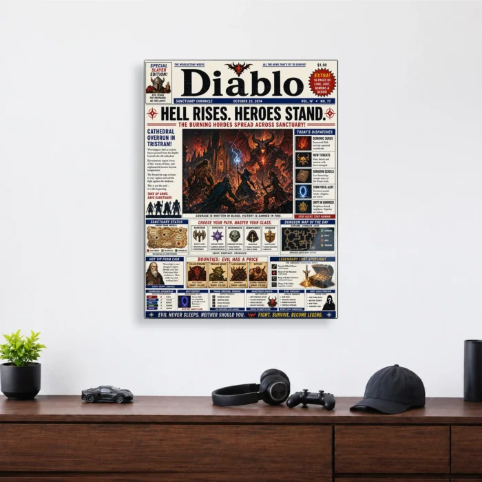 Dark Realm Metal Poster Wall Decor - Image 3
