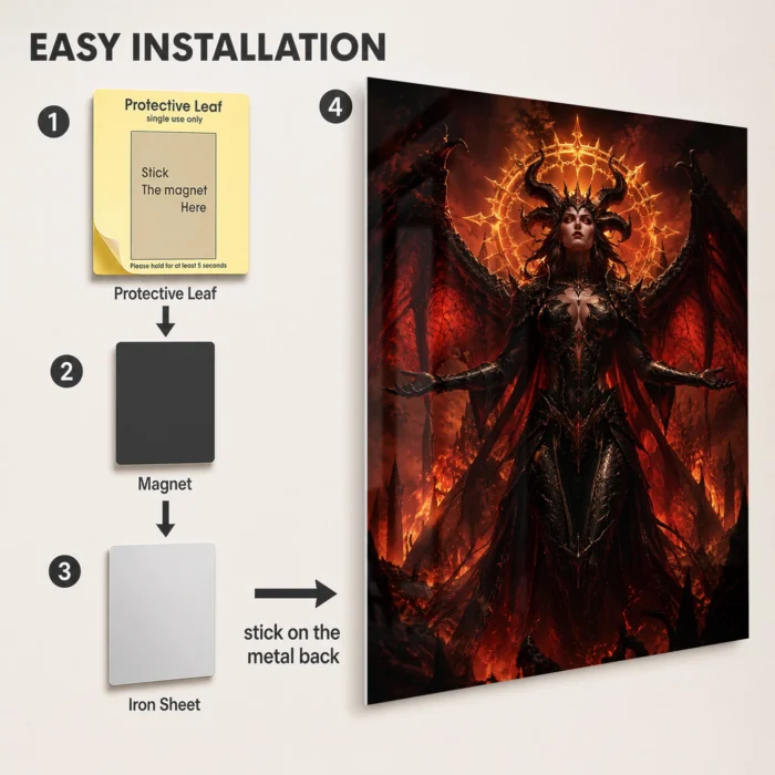 Dark Realm Lilith Metal Poster Wall Decor - A - Image 2