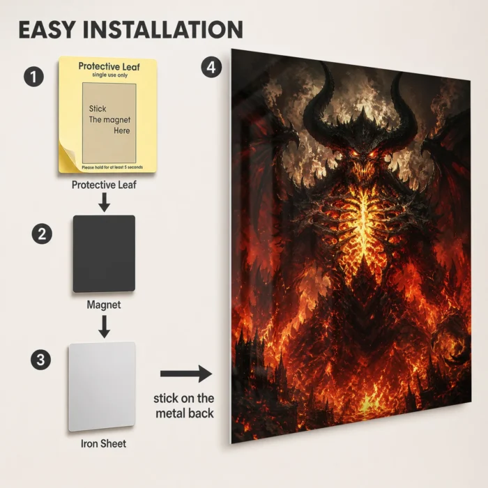 Dark Realm Diablo Metal Poster Wall Decor - B - Image 2