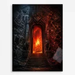Dark Realm Metal Poster Wall Decor - A
