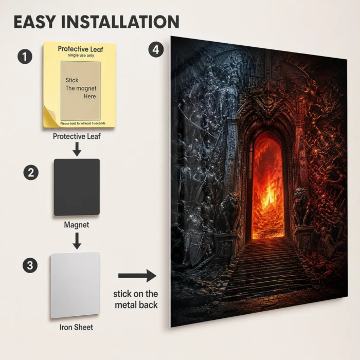 Dark Realm Metal Poster Wall Decor - A - Image 2