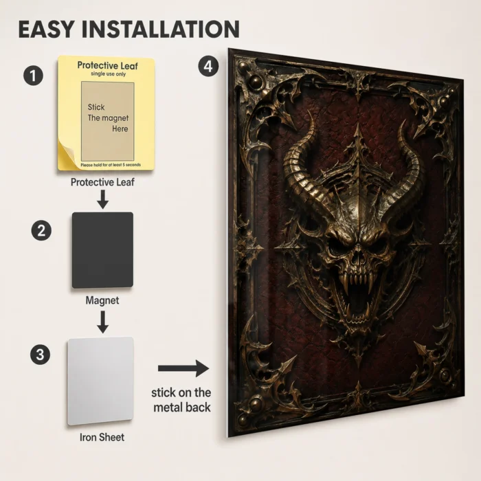 Dark Realm Metal Poster Wall Decor - B - Image 2
