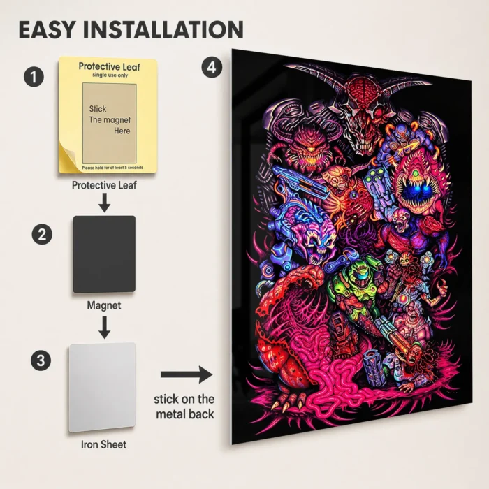 Doom Metal Poster Wall Decor - A - Image 2