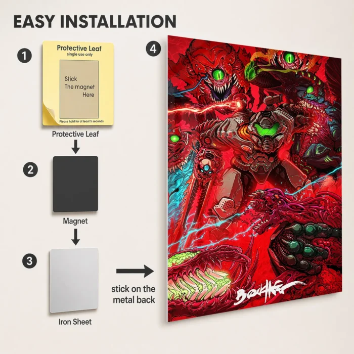 Doom Metal Poster Wall Decor - B - Image 2