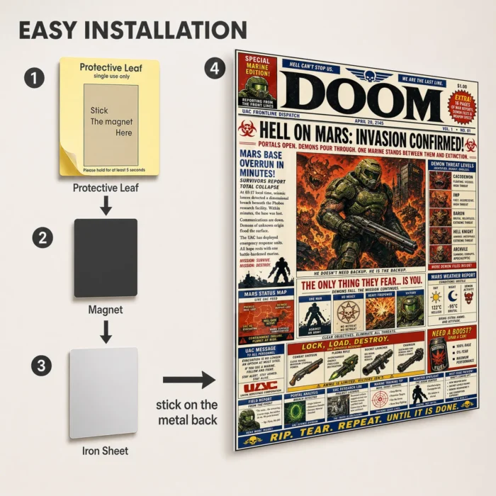 Doom Metal Poster Wall Decor - C - Image 2