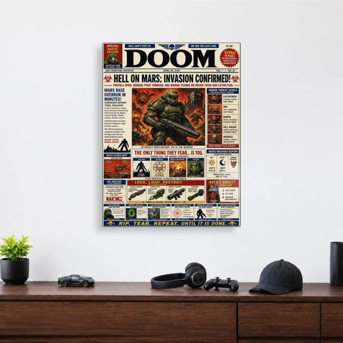 Doom Metal Poster Wall Decor - C - Image 3
