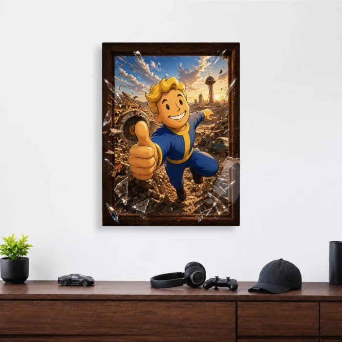 Wasteland Vault Boy Metal Poster Wall Decor - Image 3