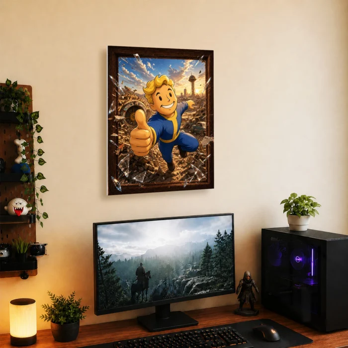 Wasteland Vault Boy Metal Poster Wall Decor - Image 4