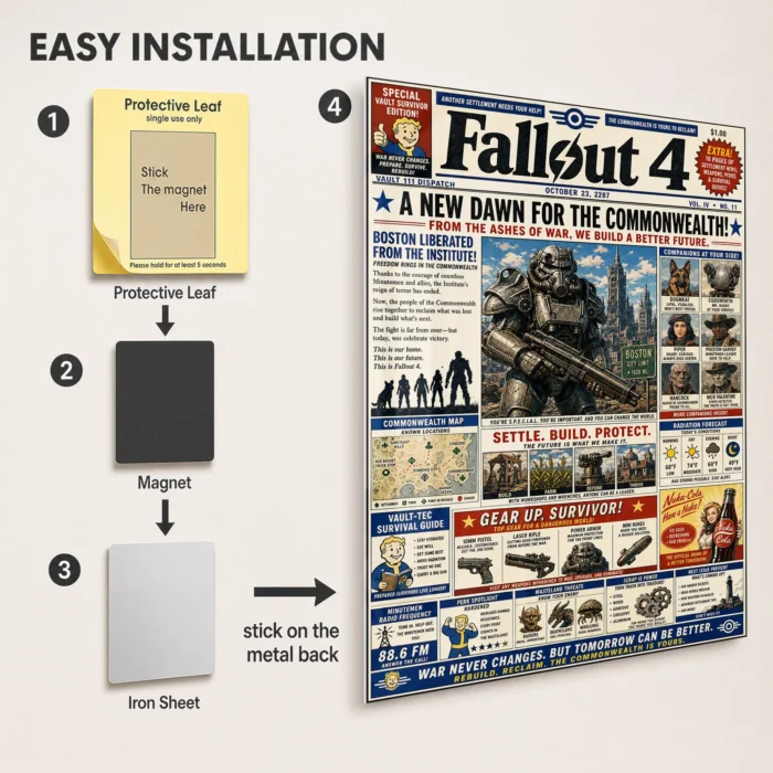 Wasteland 4 Metal Poster Wall Decor - Image 2