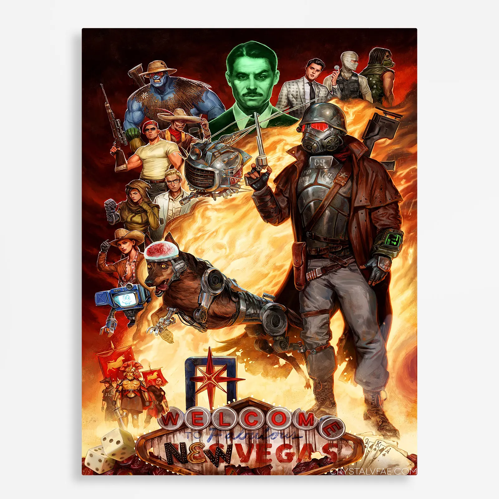 video game metal poster (82) s1 Wasteland New Vegas Metal Poster Wall Decor - Image 1