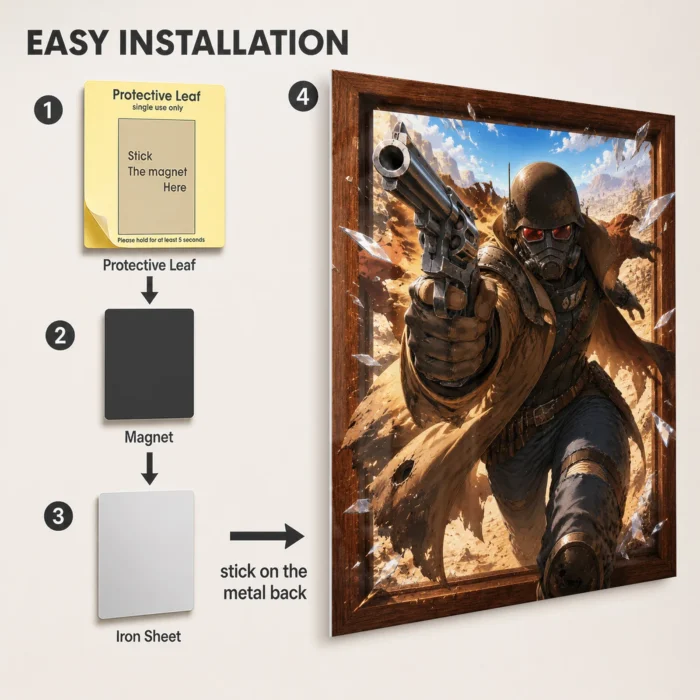 Wasteland New Vegas NCR Ranger Metal Poster Wall Decor - A - Image 2