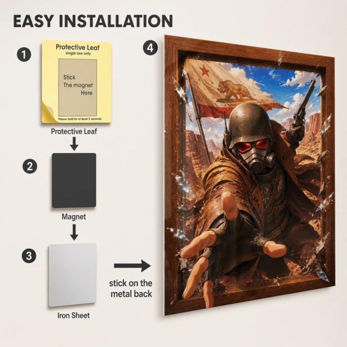 Wasteland New Vegas NCR Ranger Metal Poster Wall Decor - B - Image 2