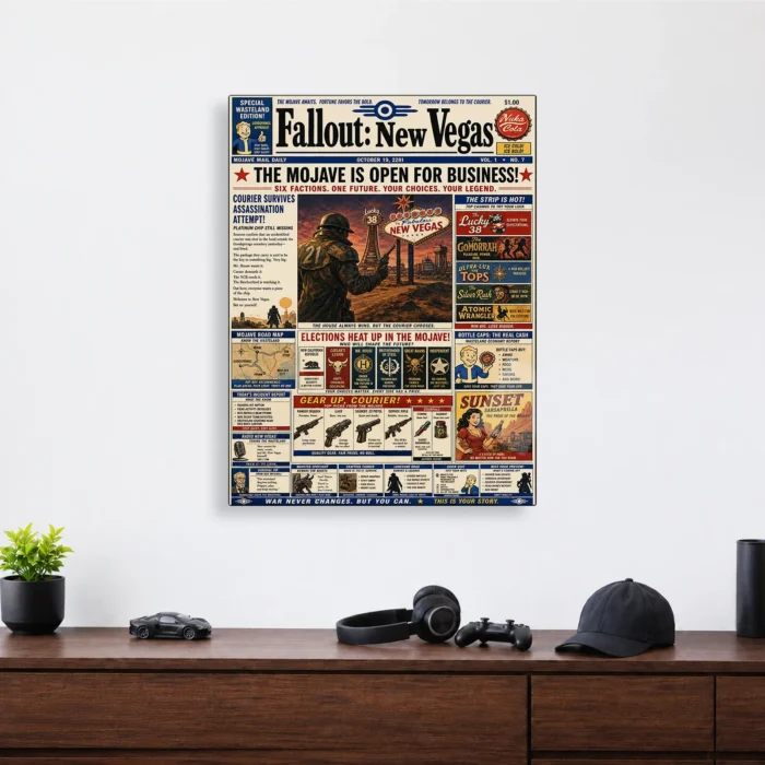 Wasteland New Vegas Metal Poster Wall Decor - A - Image 3