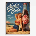 Wasteland Nuka-Cola Girl Metal Poster Wall Decor