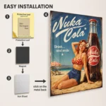 Wasteland Nuka-Cola Girl Metal Poster Wall Decor - Image 2