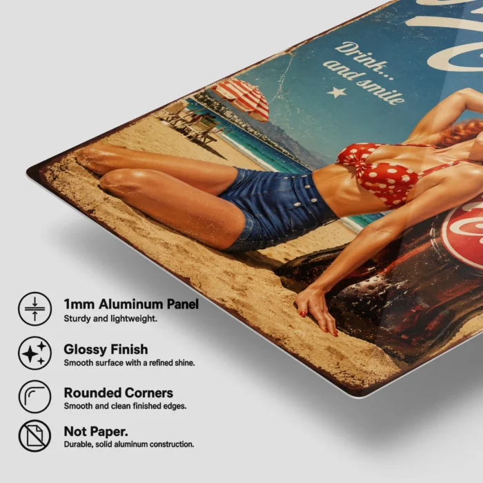Wasteland Nuka-Cola Girl Metal Poster Wall Decor - Image 5