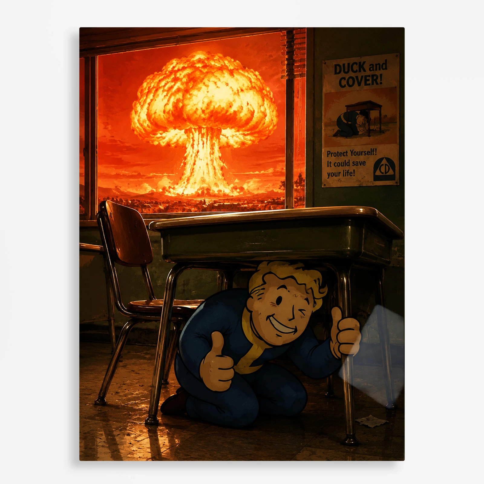video game metal poster (89) s1 Wasteland Vault Boy Metal Poster Wall Decor - A - Image 1