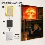 Wasteland Vault Boy Metal Poster Wall Decor - A - Image 2