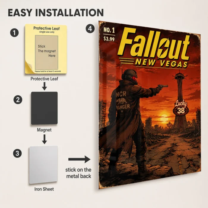 Wasteland New Vegas Metal Poster Wall Decor - B - Image 2