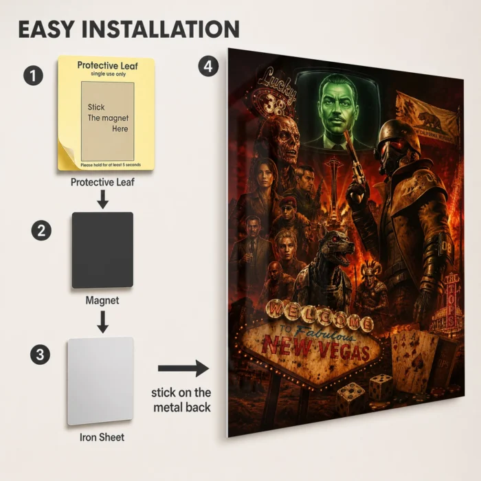 Wasteland 4 Metal Poster Wall Decor - C - Image 2